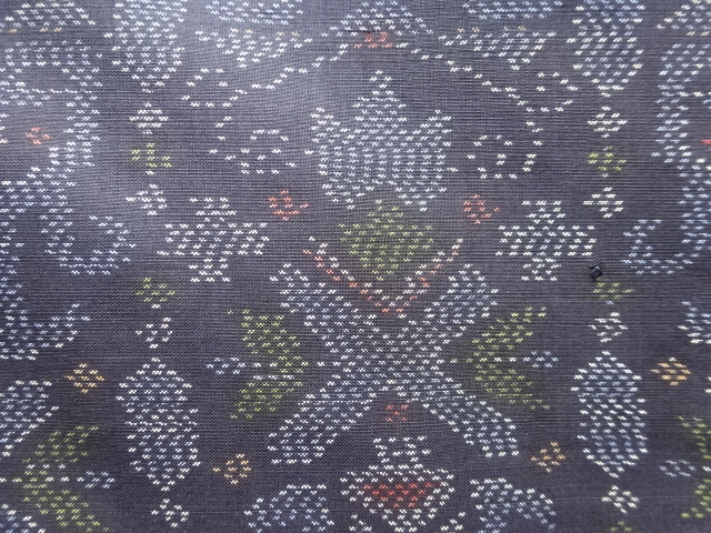 JAPANESE KIMONO / ANTIQUE KIMONO / SILK / DORO OSHIMA TSUMUGI / WOVEN SARASA